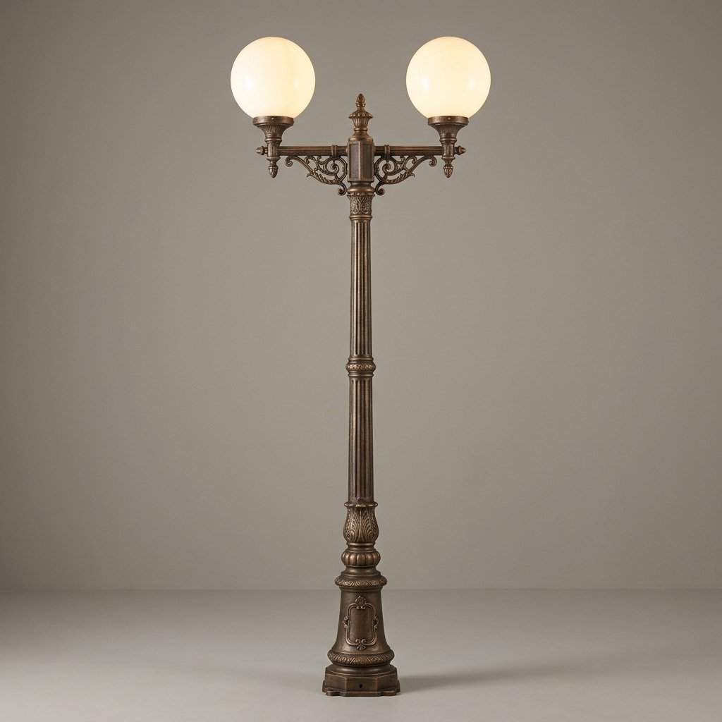 Cast Iron Twin Globe Street Light